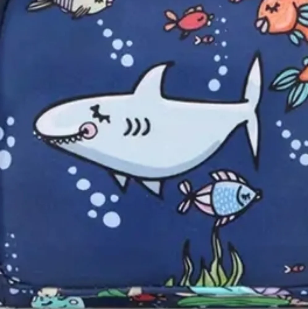 Children's Cute Cartoon Blue Shark Backpack, Fashion Bag. New NWT‎ 12x10 - Picture 2 of 8